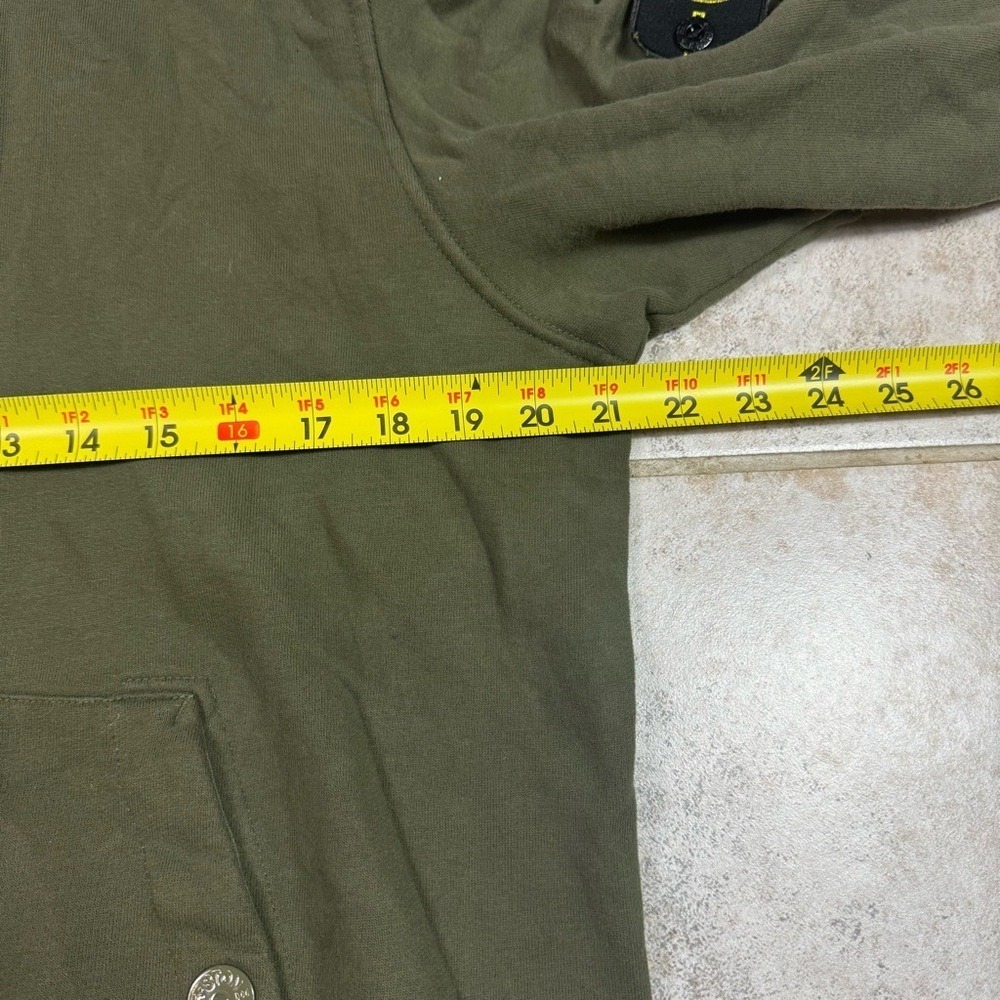 Supreme X Stone Island Olive Green Hoodie Sweater Mens Medium - Picture 6 of 14